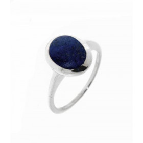 Bague Lapis Lazuli Argent Cabochon Ovale 9x7mm