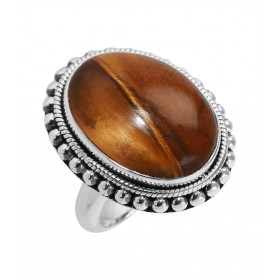 Pierre marron bague clearance