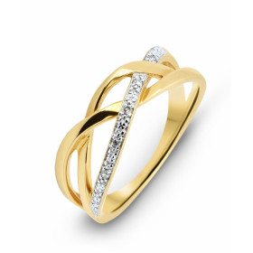 Bague Or Jaune 750  Diamant  0.026 carat