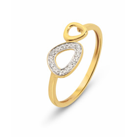 Bague Or Jaune 750 Diamants Bague Or Jaune 750 sertie 6 diamants 1mm diamètre Poids total diamant : 0.03 carat Qualité Dia...
