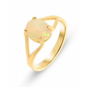  Bague Or Jaune 750 Opale Ovale 9x7mm Bague Or Jaune 750 Opale Pierre ovale 9x7mm (1,35 carat) Serti à griffes 