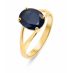  Bague Or Jaune 750 sertie d un Saphir ovale 11x9mm Poids Saphir : 4.5 carats Serti à griffes 