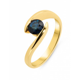  Bague Or Jaune 750 Saphir Rond 5.4mm Bague Or 750 (Or 18 carats) Saphir rond 5.4mm diamètre (0.8 carat) Largeur monture (...