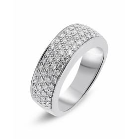  Bague pavage Or Blanc 750 sertie 72 diamants pour un poids total 0,70 carat Largeur bague (sur doigt, vue dessus) : 7,4mm 