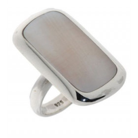 Bague Rectangulaire  Nacre en Argent 925