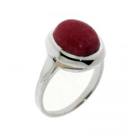 Bague Argent 925 Rhodonite, pierre de 12x10mm