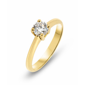  Bague Solitaire Or Jaune 750 Diamant Monture type solitaire Serti à griffes Poids diamant : 0,46 carat Couleur Diamant : ...