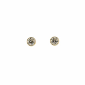 Boucles d'oreilles Argent 925 Oxyde de Zirconium serties de pierres de 3mm, serti clos