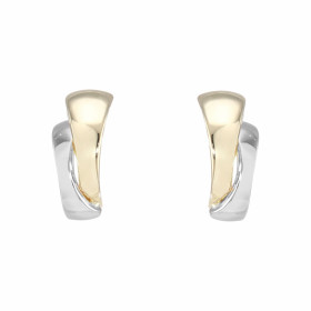 Boucles d oreilles 2 Ors 375/1000 Dimensions du motif vu face : 12 x 6 mm 