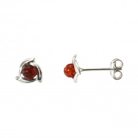  Boucles d oreilles Argent Ambre Dimensions du motif : 7,6 mm Diamètre pierre : 4 mm 
