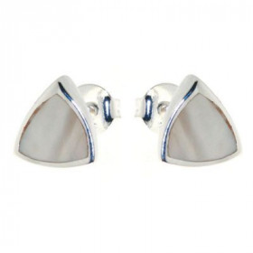 Boucles d'oreilles Argent 925 Nacre. Dimensions du motif : 10 x 10mm. 