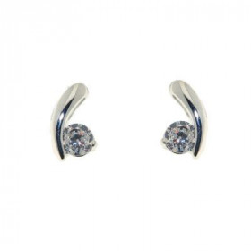 Boucles d'oreilles Argent 925 Oxyde de Zirconium 3.5mm