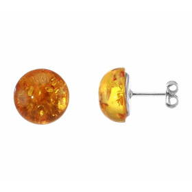  Boucles d oreilles Argent Ambre Rond 11mm Boucles d oreilles Ambre Argent 925 demi pierres rondes Diamètre des pierres : ...