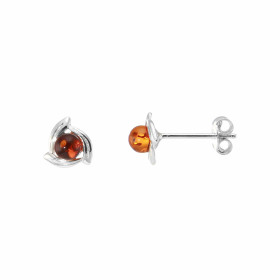  Boucles d oreilles Argent Ambre Dimensions du motif : 7,6 mm Diamètre pierre : 4 mm 