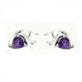Boucles d oreilles Argent 925 Améthyste Dimensions du motif : 7.5 x 8 mm Diamètre des pierres : 3.5mm 