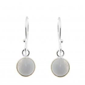 Boucles d oreilles Pendantes Argent Calcédoine Ces boucles d oreilles sont serties pierres rondes taillées cabochon Le dia...