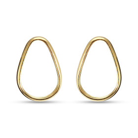 Boucles d oreilles argent doré forme goutte Dimension : 15x21mm Système d attache : poussette belge