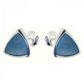 Bleue Boucles d oreilles Argent 925 Nacre Bleue Dimensions du motif : 10 x 10mm 