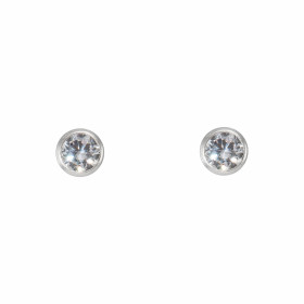  Puces d oreilles Argent Oxydes zirconium Ronds 5mm Serti Clos Paire boucles d oreilles Argent 925 rhodié Oxydes zirconium...