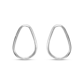Boucles d oreilles argent rhodié forme goutte Dimension : 15x21mm Système d attache : poussette belge