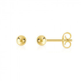 Boucles d&#39;oreilles en Or Jaune 375/1000 style puces d&#39;oreilles. Ces boucles d&#39;oreilles sont composées de 2 pet...