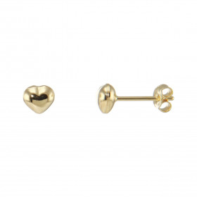 Boucles d oreilles Coeur Or Jaune 375 Système fermeture : poussettes Dimensions du motif : 6x6mm