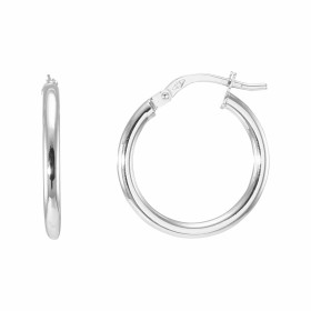 Créoles Or Blanc 375 Fil Rond 2.4mm Diam. 20mm Section ronde 2.4mm diamètre Diamètre exterieur : 18mm Système fermeture : ...