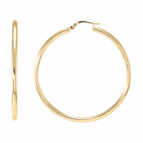 Créoles Or Jaune 375 Fil Rond 2.5mm Diam. 45mm Section ronde 2.5mm diamètre Diamètre exterieur : 20mm Système fermeture :...