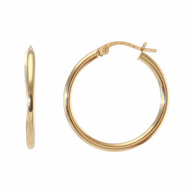  Boucles d oreilles style Créoles Or jaune 750 Diamètre extérieur : 28mm Section composée d un fil rond 2mm diamètre 