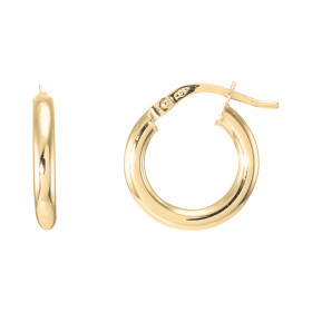  Créoles Or Jaune 375 Fil Rond 3mm Diam. 15mm Section ronde 3mm diamètre Diamètre exterieur : 15mm Système fermeture : cha...