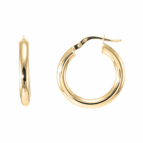  Créoles Or Jaune 375 Fil Rond 3mm Diam. 20mm Section ronde 3mm diamètre Diamètre exterieur : 20mm Système fermeture : cha...
