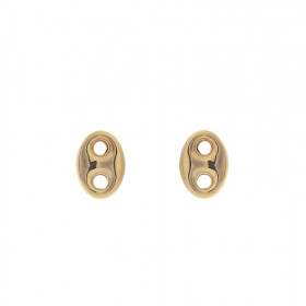 Boucles d'oreilles grains de café en Or Jaune 750