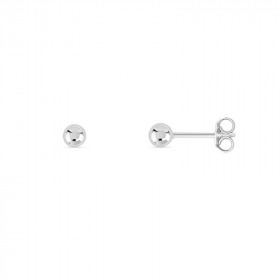 Boucles d'oreilles Or Blanc 375 boules 3mm