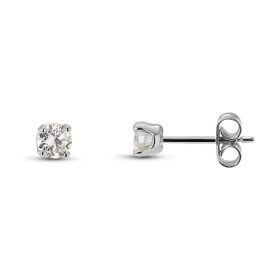 Boucles d&#39;oreilles Or Blanc 750 Diamants 0.60 carat. Boucles d&#39;oreilles en Or Blanc serties de deux diamants de 0....