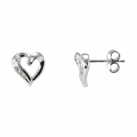 Boucles d oreilles Or Blanc serties 6 diamants Dimensions du motif (vue face) : 9,1 x 8,5 mm Poids Diamant : 0,038 carats ...