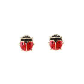 Boucles d'oreilles Or Jaune 375 coccinelles