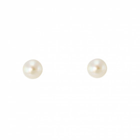 Boucles d'oreilles Or Jaune 750 Perle de culture 4.5mm