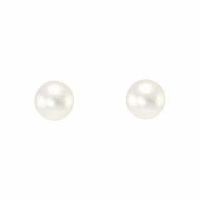 Boucles d'oreilles Or Jaune 750 Perles de culture 7.5mm
