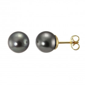  Boucles d oreilles Or Jaune 750 Perles Tahiti 8.5mm Diamètre des perles : 8.5mm Qualité des perles : AAA Système fermetur...