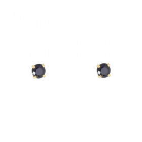 Boucles d oreilles Or Jaune 750 Saphir 3mm Boucles d oreilles type puces Saphir Pierres rondes 3mm diamètre (0,15 carat/pi...
