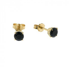 Boucles d oreilles Or Jaune 750/1000 serties pierres 3mm diamètre 
