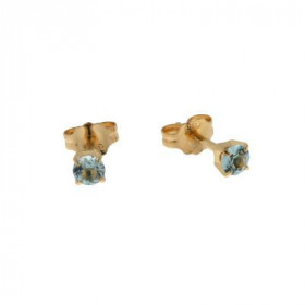 Boucles d oreilles Or Jaune 750/1000 serties pierres 3mm diamètre 