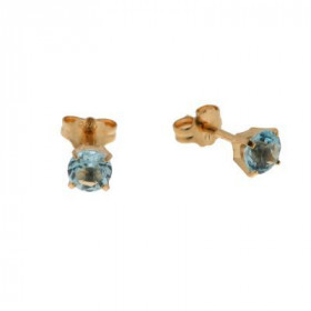 Boucles d oreilles Or Jaune 750/1000 serties pierres 4mm diamètre 