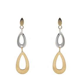 Boucles d oreilles pendantes 2 Ors 750 Longueur : 2,5cm Largeur : 6mm