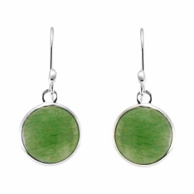 Boucles d'oreilles Pendantes Argent 925  Aventurine Ronde 12mm