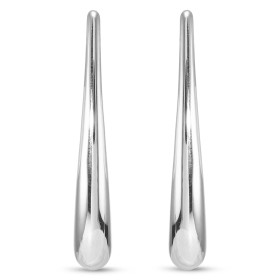 Boucles d oreilles pendantes argent rhodié forme conique Largeur : 9mm Longueur totale : 54mm Système d attache : poussett...