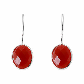Boucles d oreilles Pendantes Argent 925 Cornaline Ovale 12x10mm Pierres ovales facettées mesurant 12x10mm Dimensions d une...