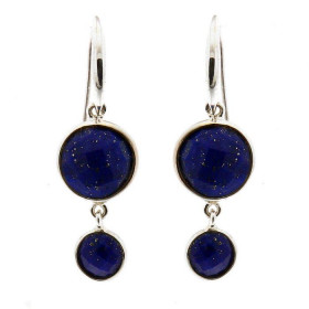  Boucles d oreilles Argent 925 Lapis Lazuli Ces boucles d oreilles pendantes sont serties pierres taillées forme dome Les ...