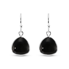 Boucles d oreilles Pendantes Argent 925 Onyx Triangulaire 10mm Ces boucles d oreilles pendantes sont serties pierres forme...
