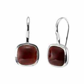 Boucles d oreilles Pendantes Argent 925 Grenat Coussin 10x10mm Pierres taille cabochon forme coussin 10x10mm Dimensions d ...